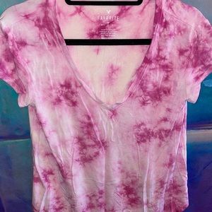 Hot pink tie dye t shirt